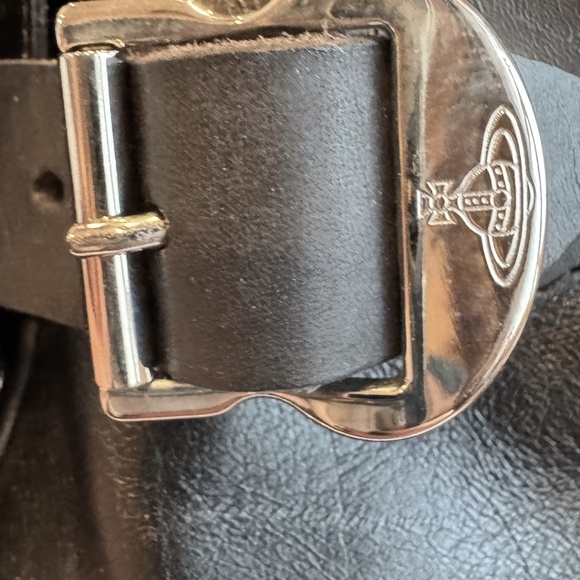 Vivienne Westwood Black Leather Kiltie Buckle Ankle Boots – Size 39 - Picture 8 of 9